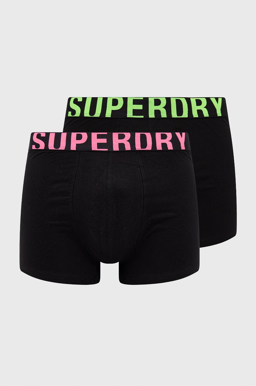 

Боксерки Superdry мъжки в черно, Черен