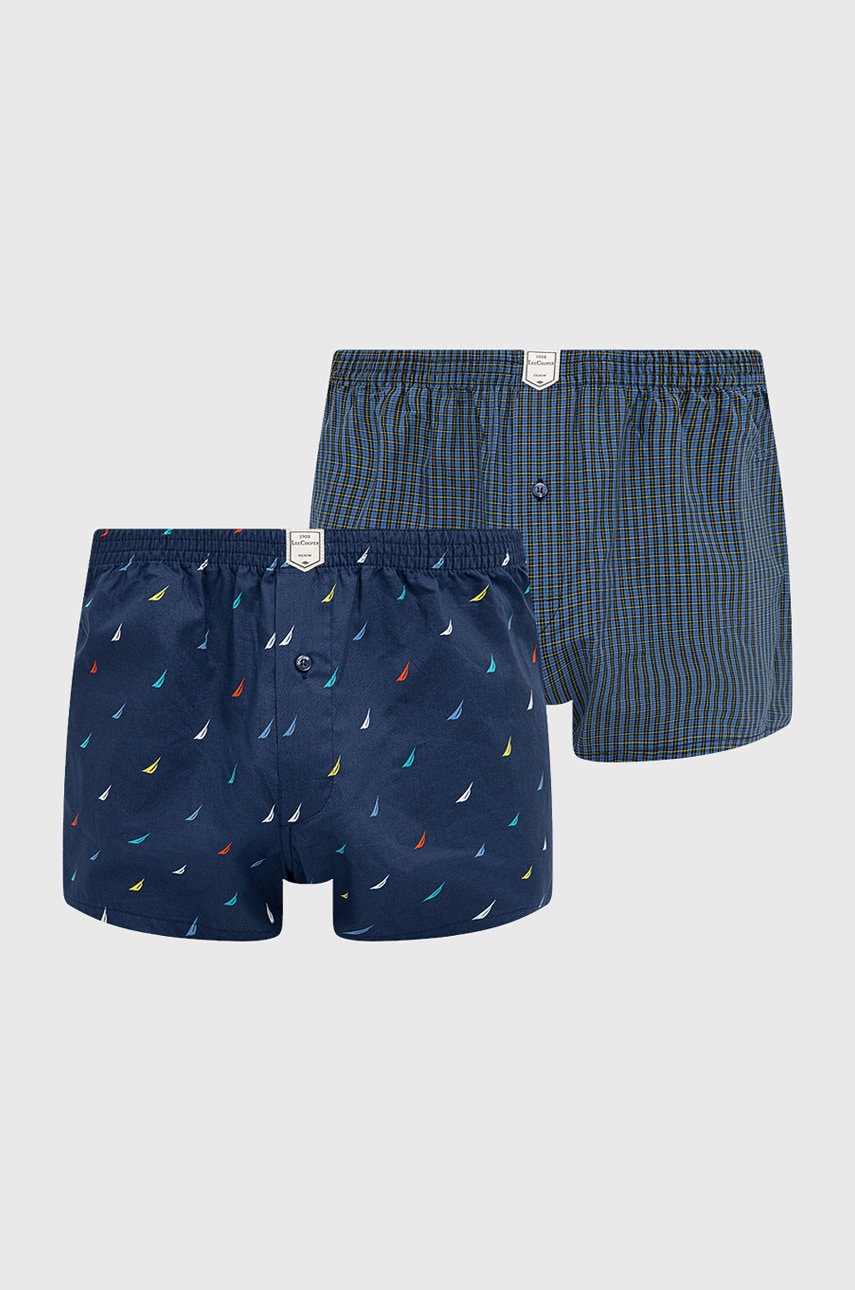 Lee cooper boxeri de bumbac (2-pack) culoarea albastru marin