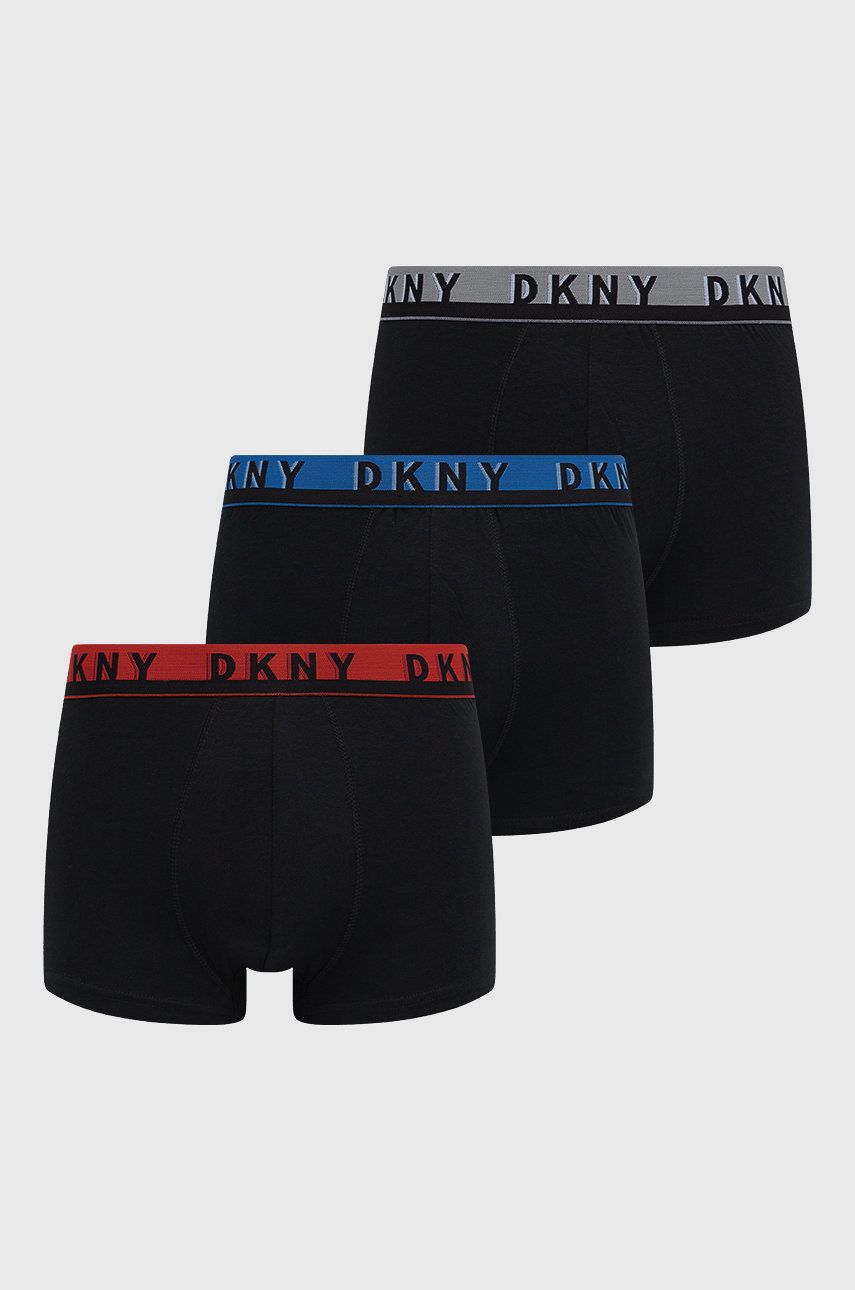 Dkny Boxeri (3-pack) bărbați, culoarea negru