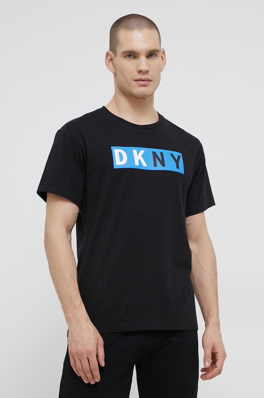 Dkny Tricou de pijama culoarea negru, cu imprimeu answear.ro imagine noua