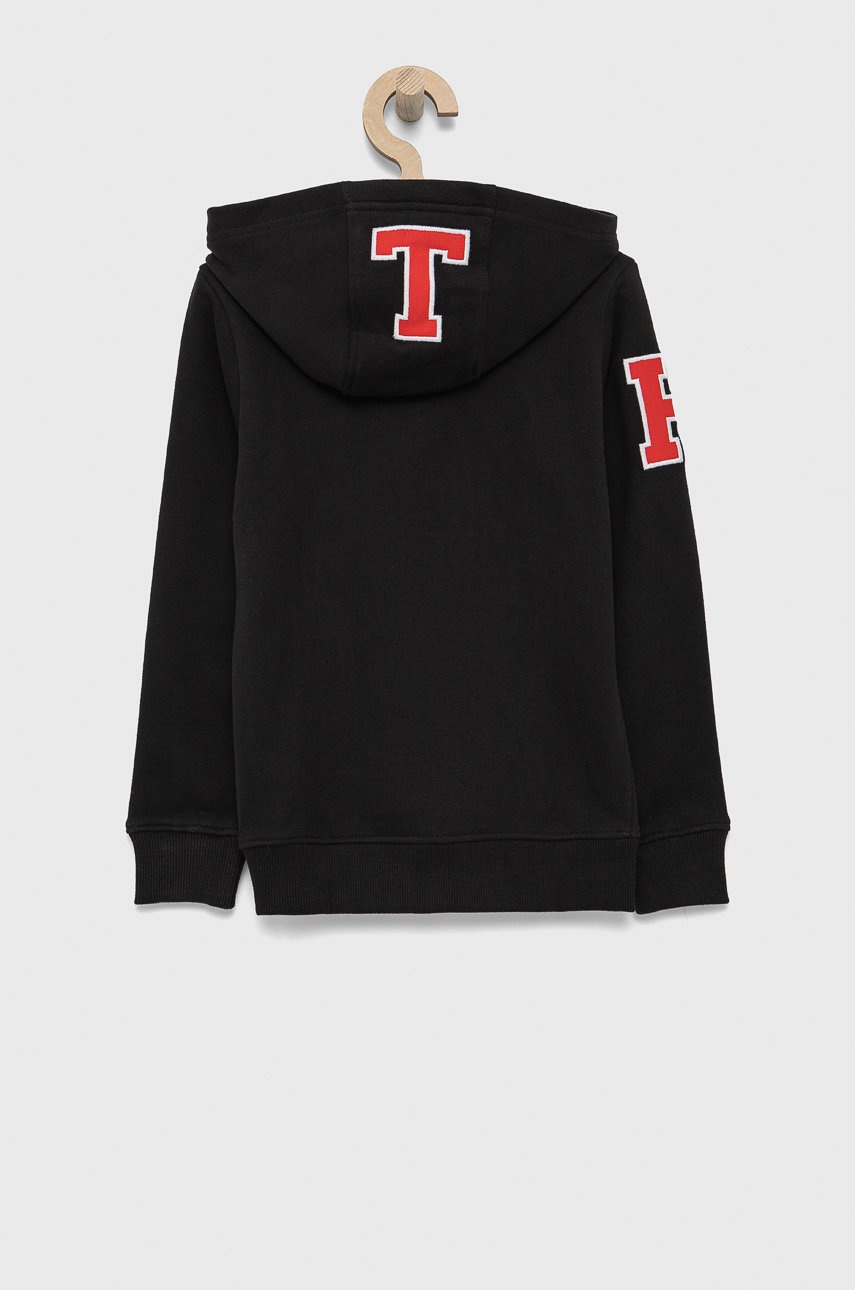 

Дитяча бавовняна кофта Tommy Hilfiger колір чорний з принтом