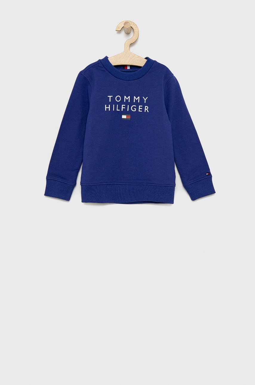 

Детски суичър Tommy Hilfiger в тъмносиньо с принт, Тъмносин