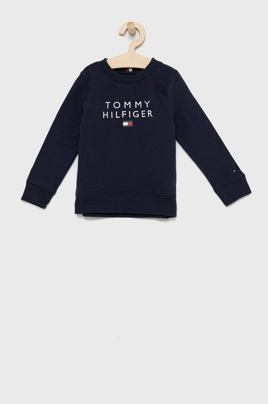 

Детски суичър Tommy Hilfiger в тъмносиньо с принт, Тъмносин