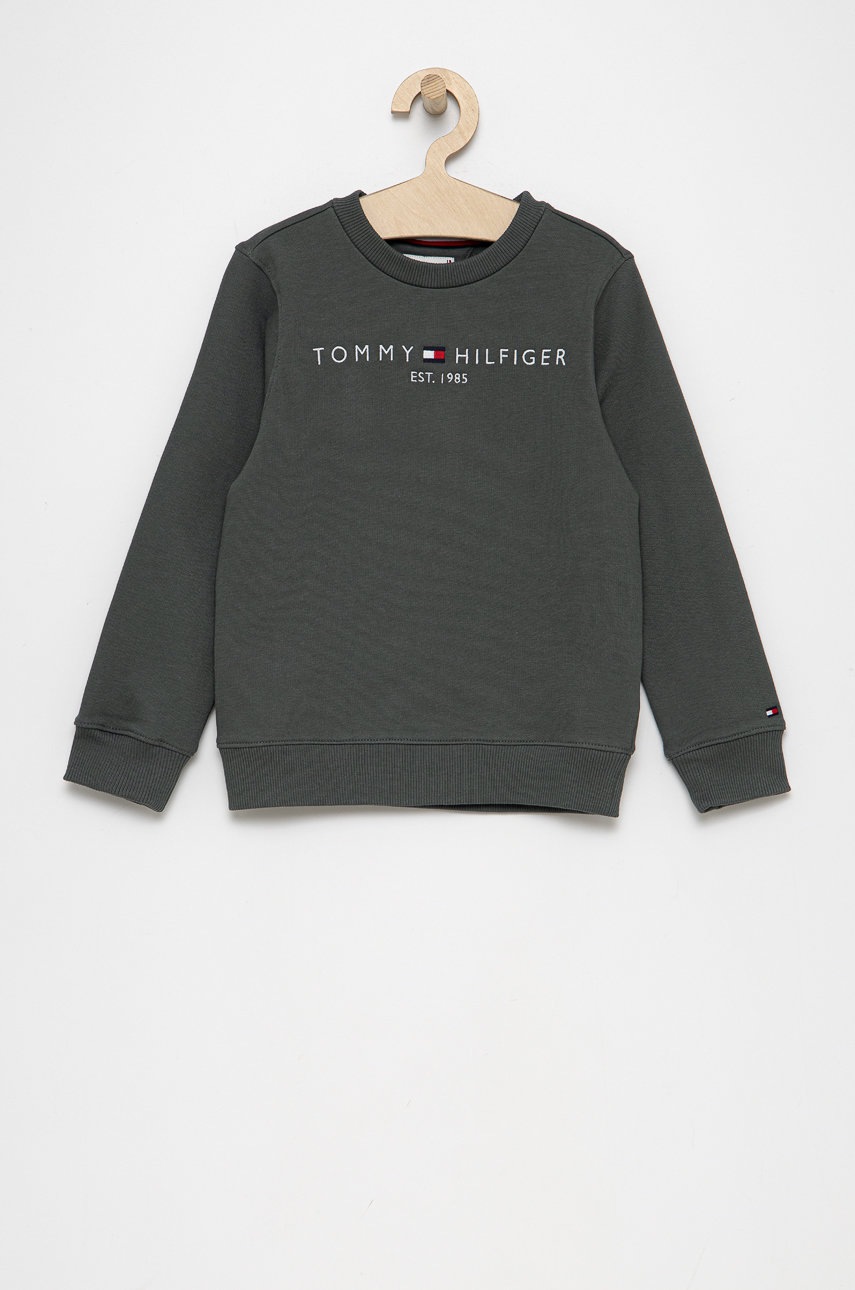 

Tommy Hilfiger - Детски памучен суичър, Сив