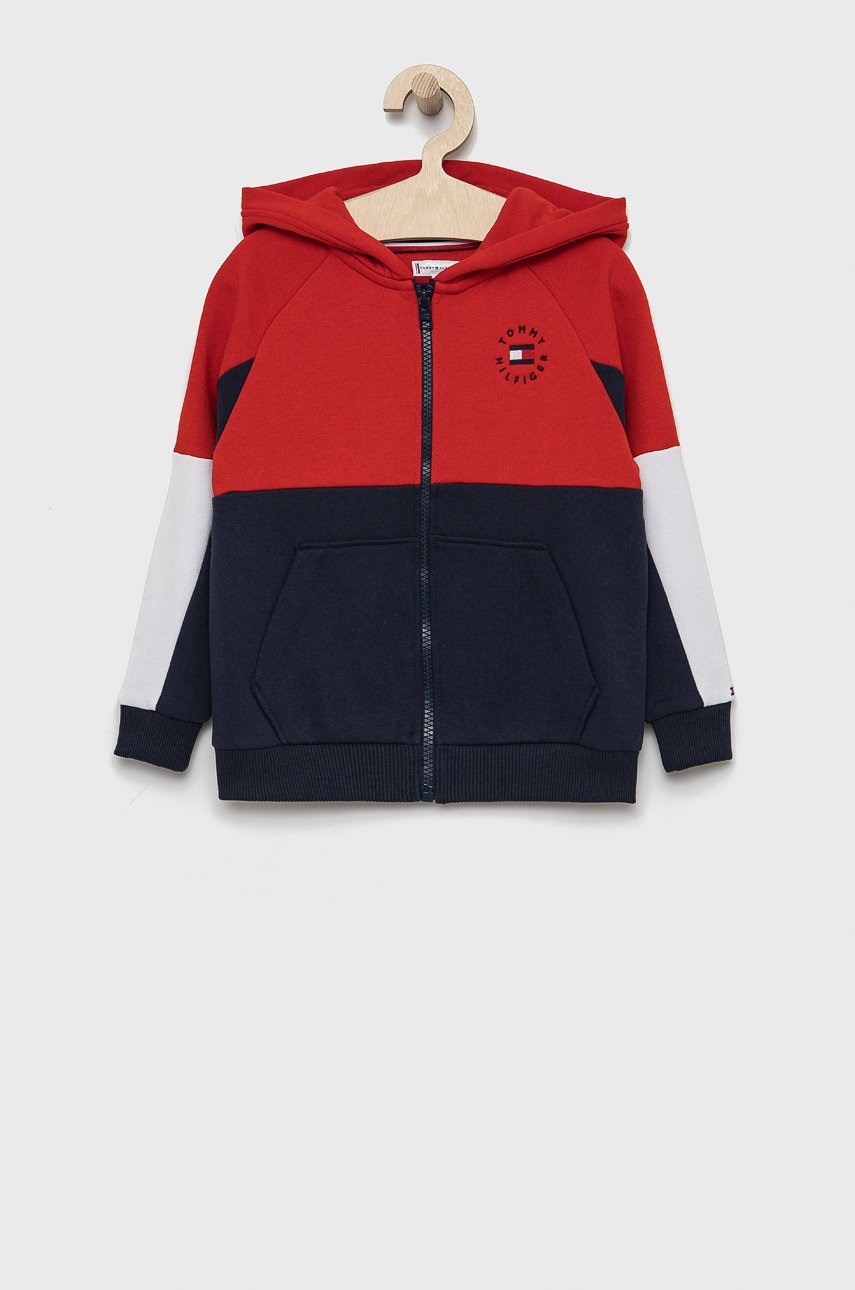 

Детски суичър Tommy Hilfiger в тъмносиньо с десен, Тъмносин