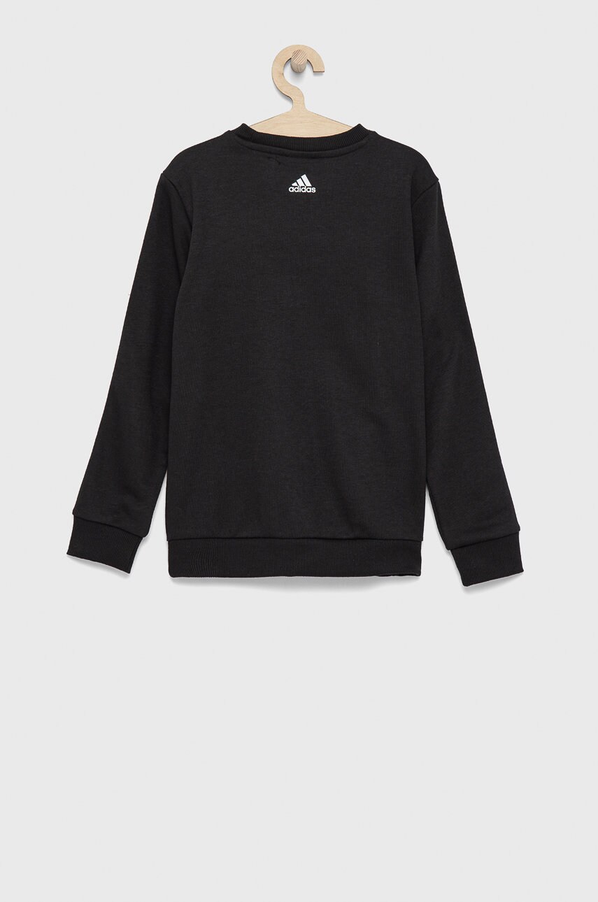 

Дитяча кофта adidas колір чорний з принтом