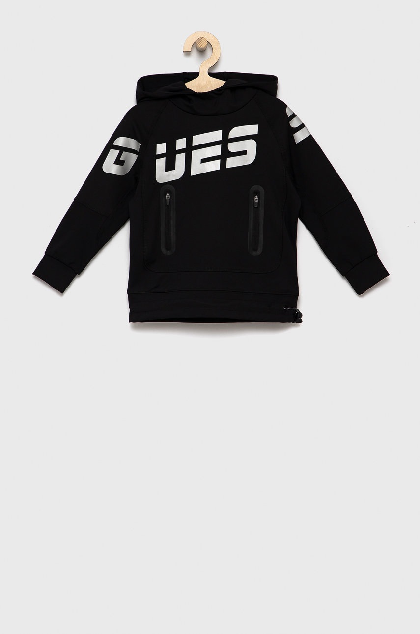 

Дитяча кофта Guess колір чорний з принтом