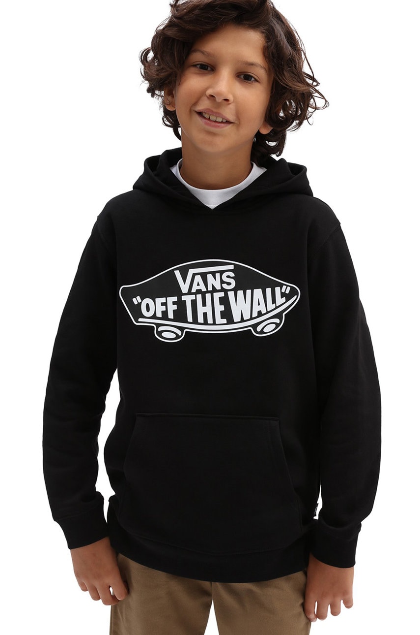 Vans bluză de bumbac pentru copii culoarea negru, cu imprimeu