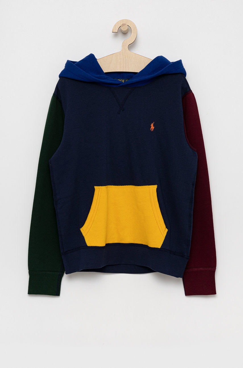 

Детски суичър Polo Ralph Lauren в тъмносиньо с изчистен дизайн, Тъмносин