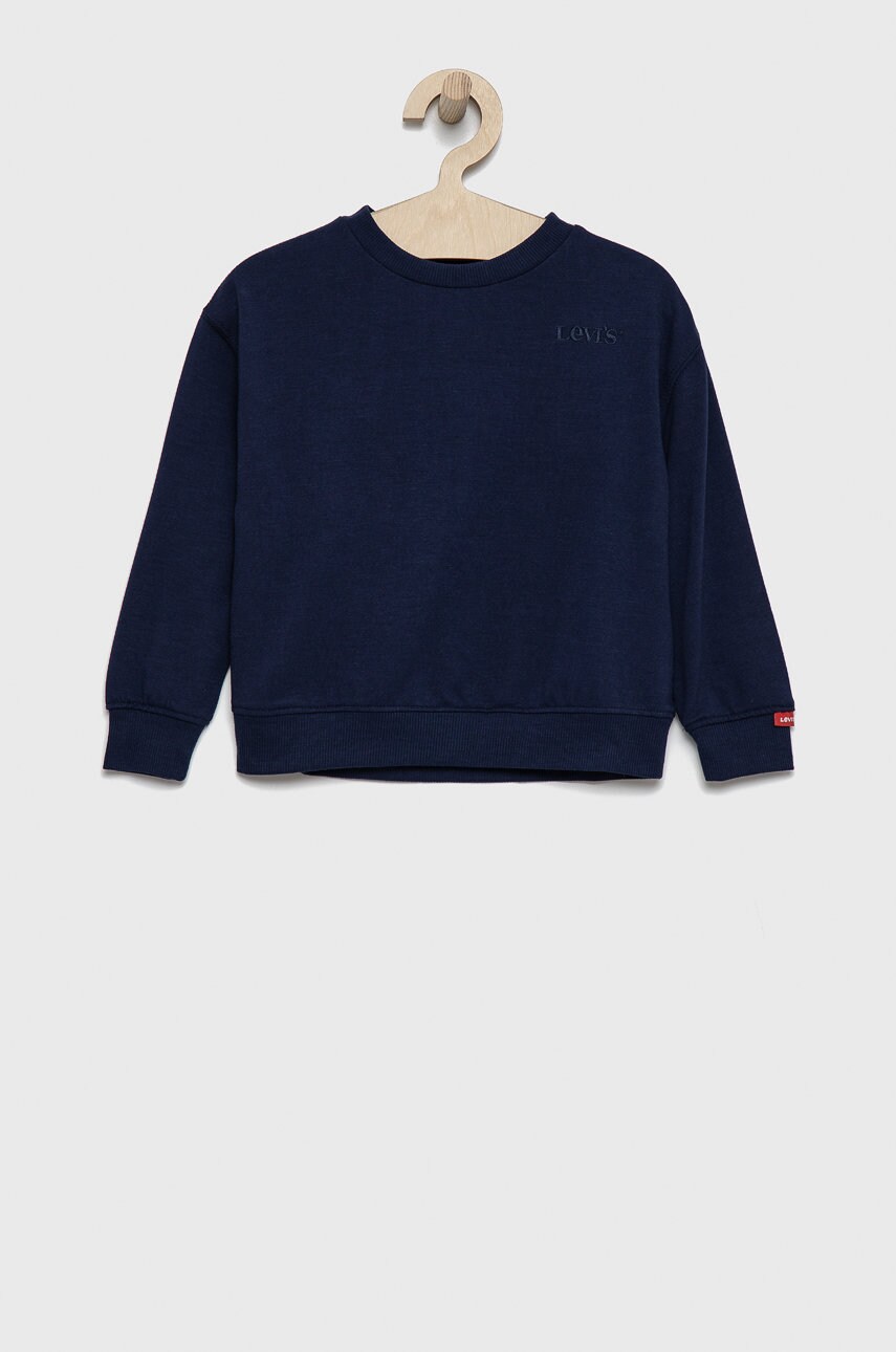 Levi's bluză copii culoarea albastru marin, melanj