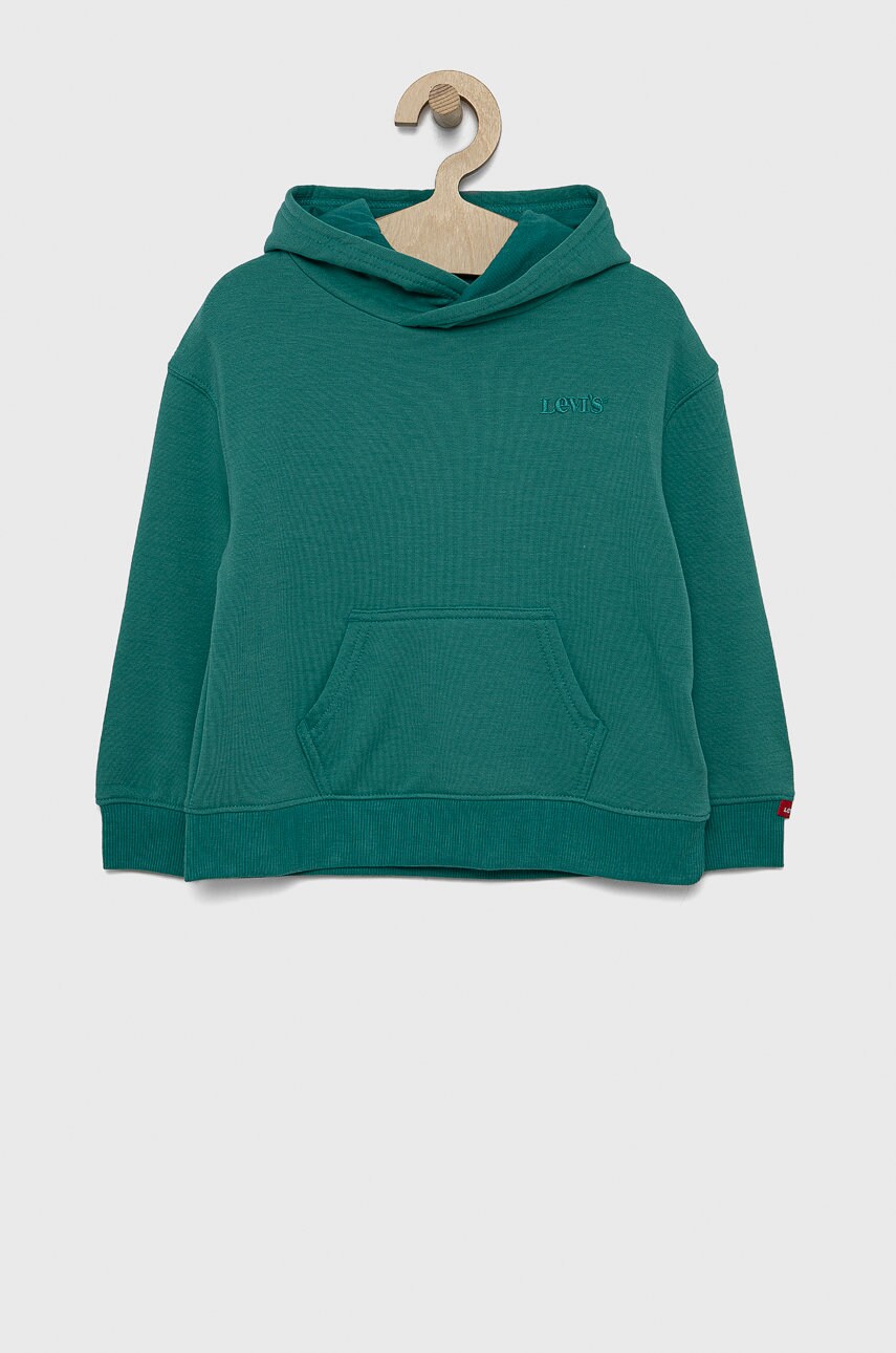 Levi's bluză copii culoarea turcoaz, material neted