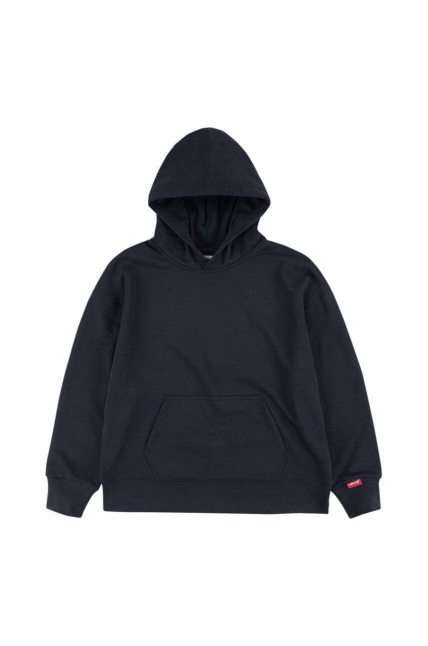 Levi's bluză copii culoarea negru, material neted