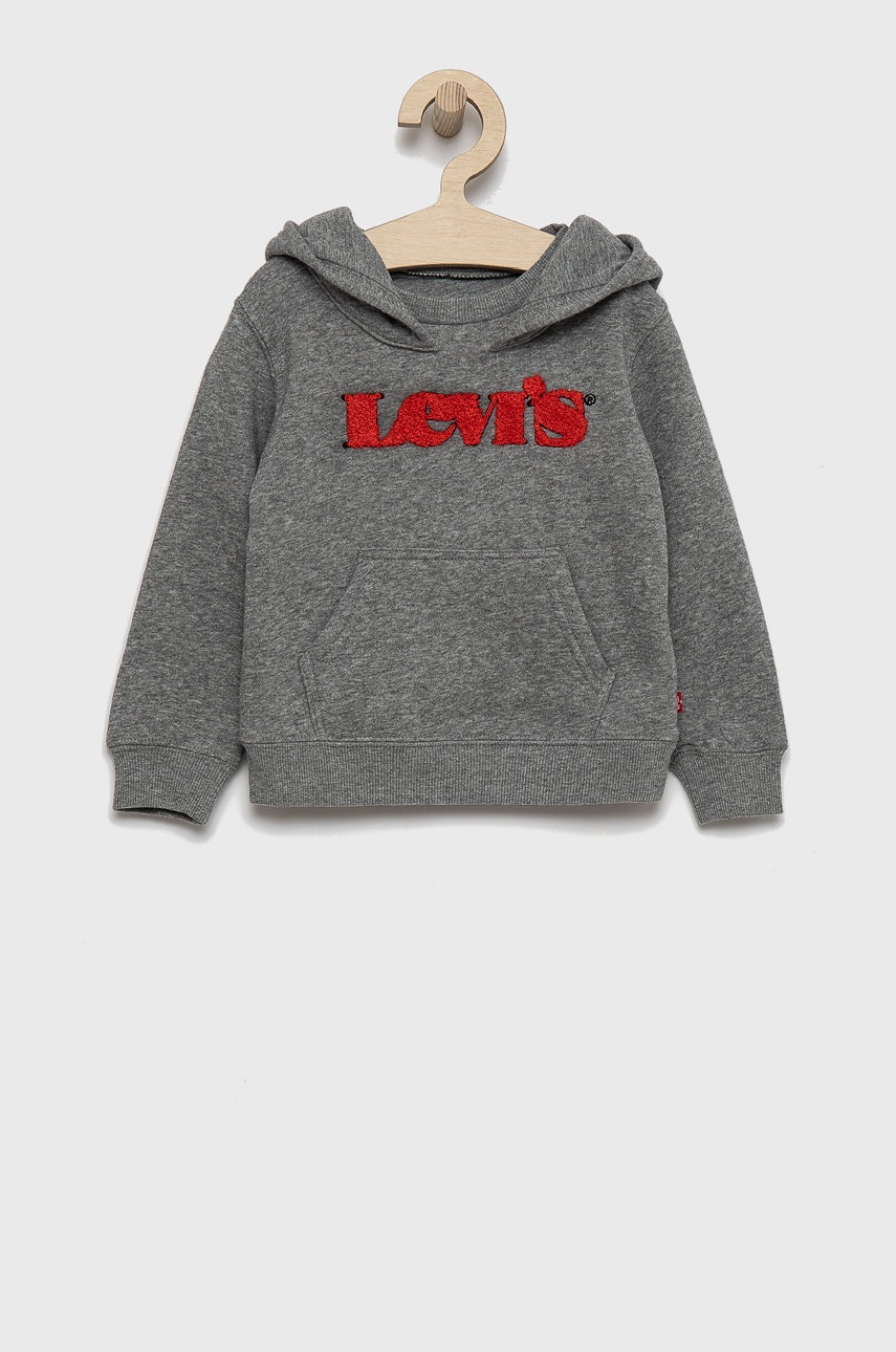 

Детски суичър Levi's в сиво с принт, Сив