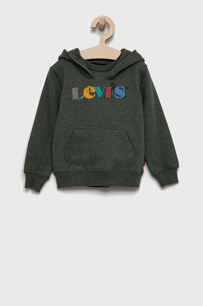 Levi's bluză copii culoarea verde, cu imprimeu