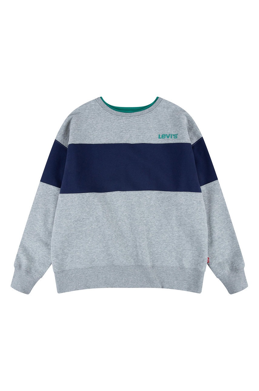 

Детски суичър Levi's в сиво с десен, Сив