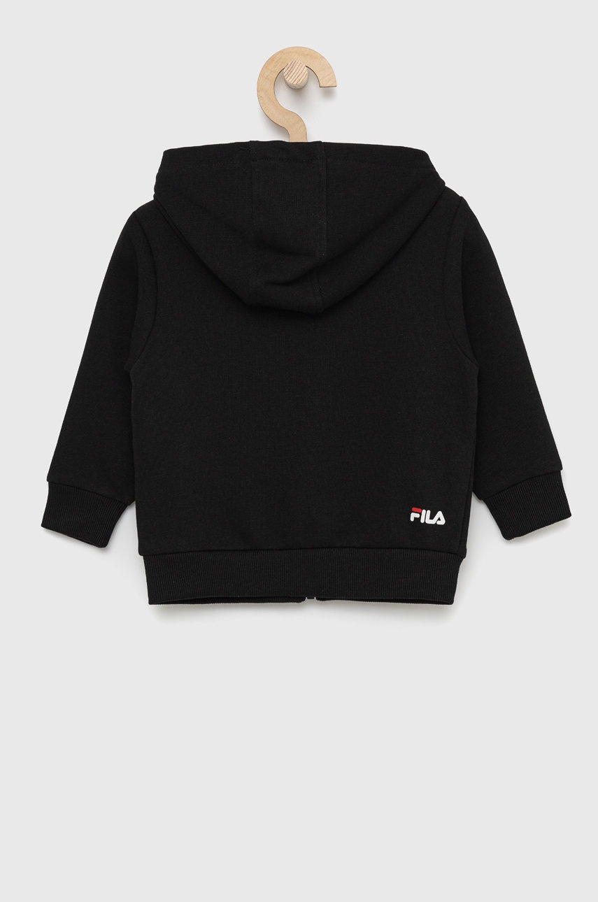 

Дитяча кофта Fila колір чорний з принтом