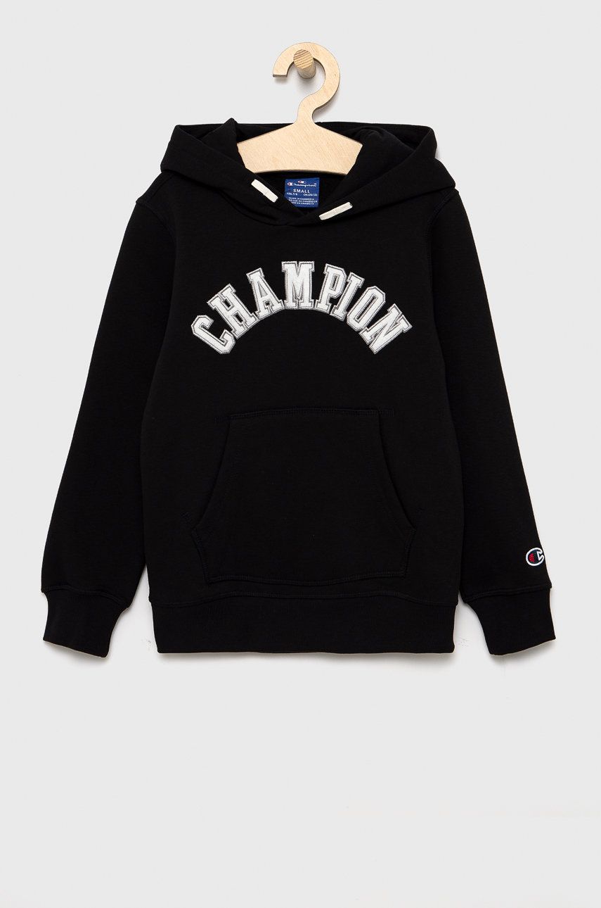 Champion Bluză copii 305773 culoarea negru, material neted