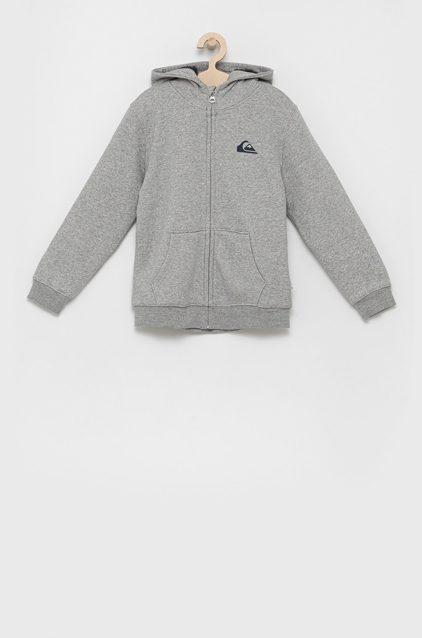 

Детски суичър Quiksilver в сиво с изчистен дизайн, Сив