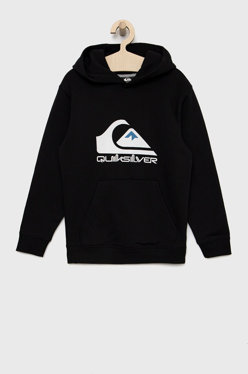 Quiksilver bluza copii culoarea negru, cu imprimeu