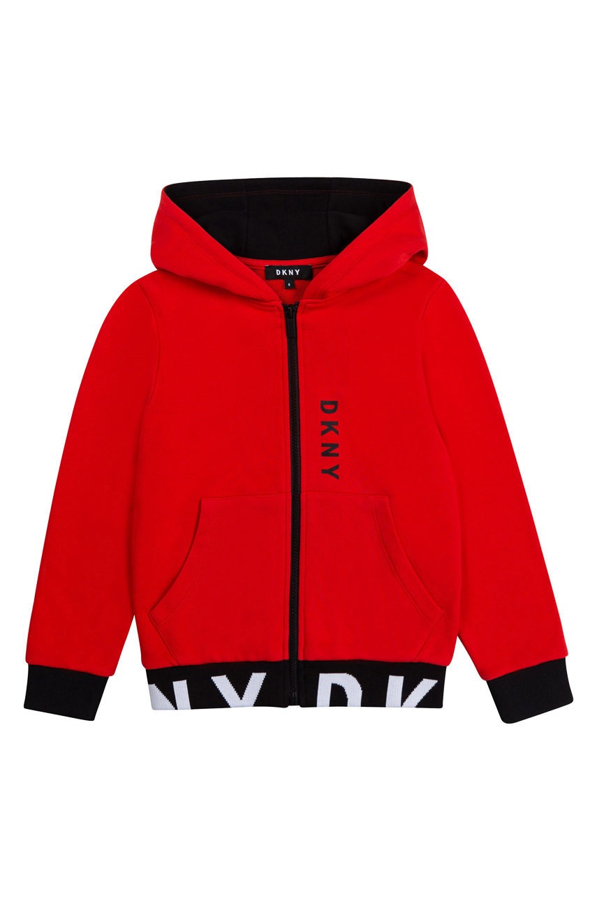 

Dkny - Детски памучен суичър, Червен
