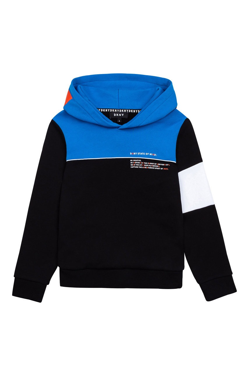 

Dkny - Детски памучен суичър, Тюркоазен