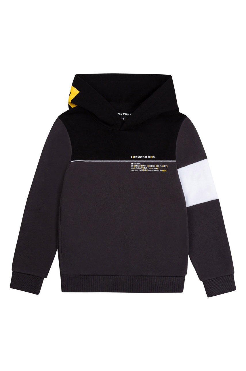 

Dkny - Детски памучен суичър, Сив