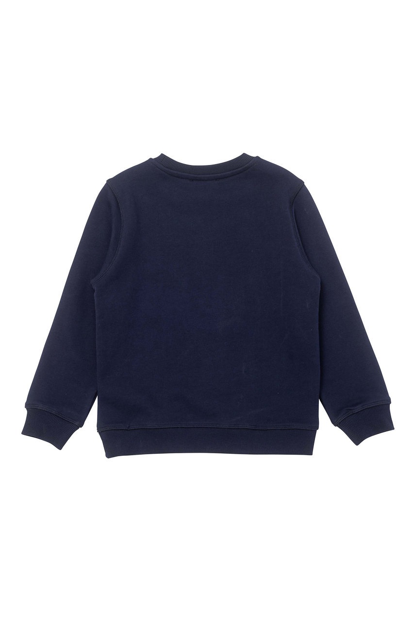 

Детская хлопковая кофта Kenzo Kids цвет синий с аппликацией