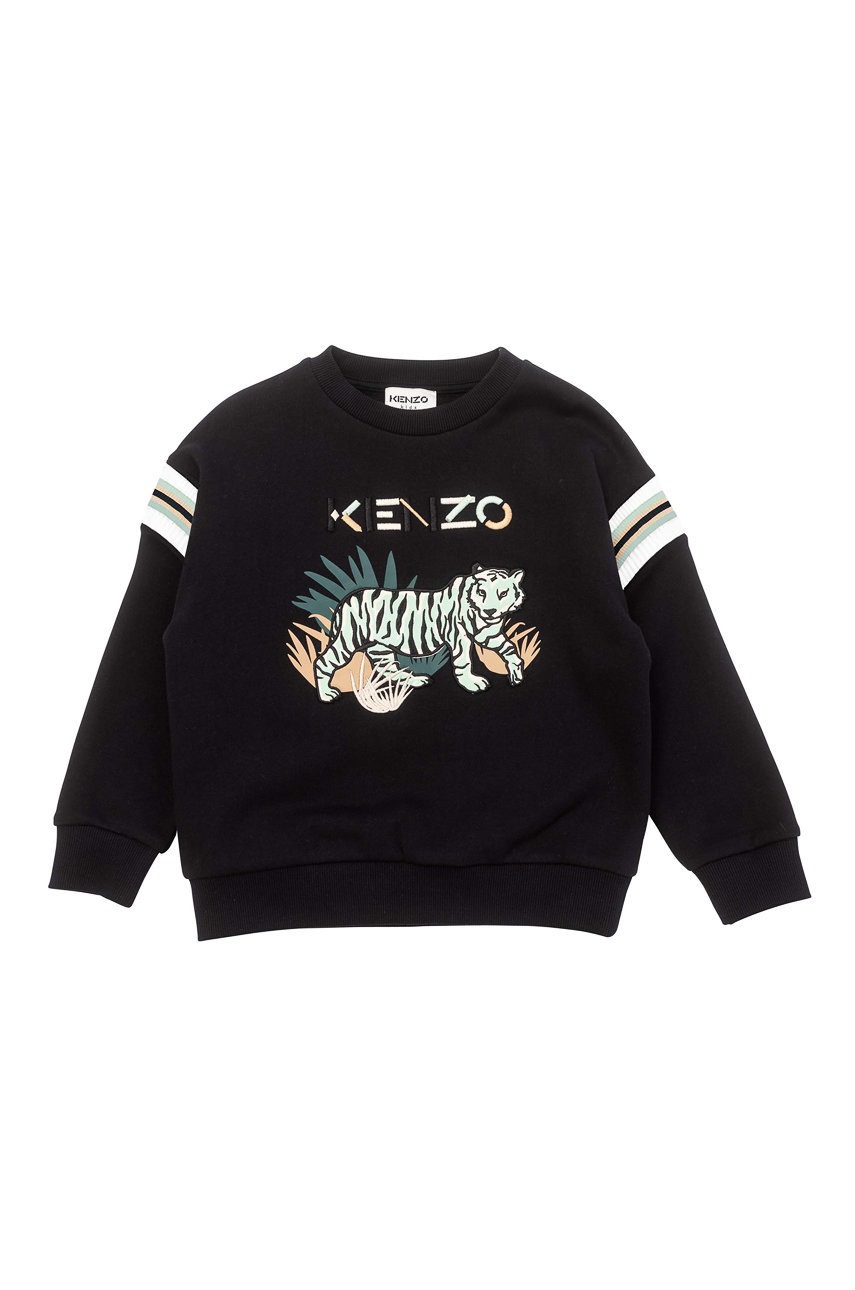 

Детски суичър Kenzo Kids в черно с принт, Черен