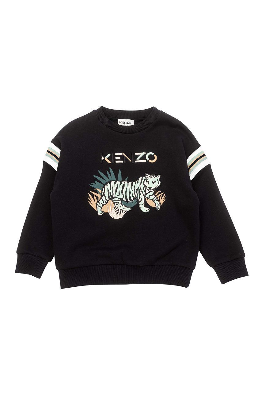 Kenzo Kids Bluză copii culoarea negru, cu imprimeu ANSWEAR