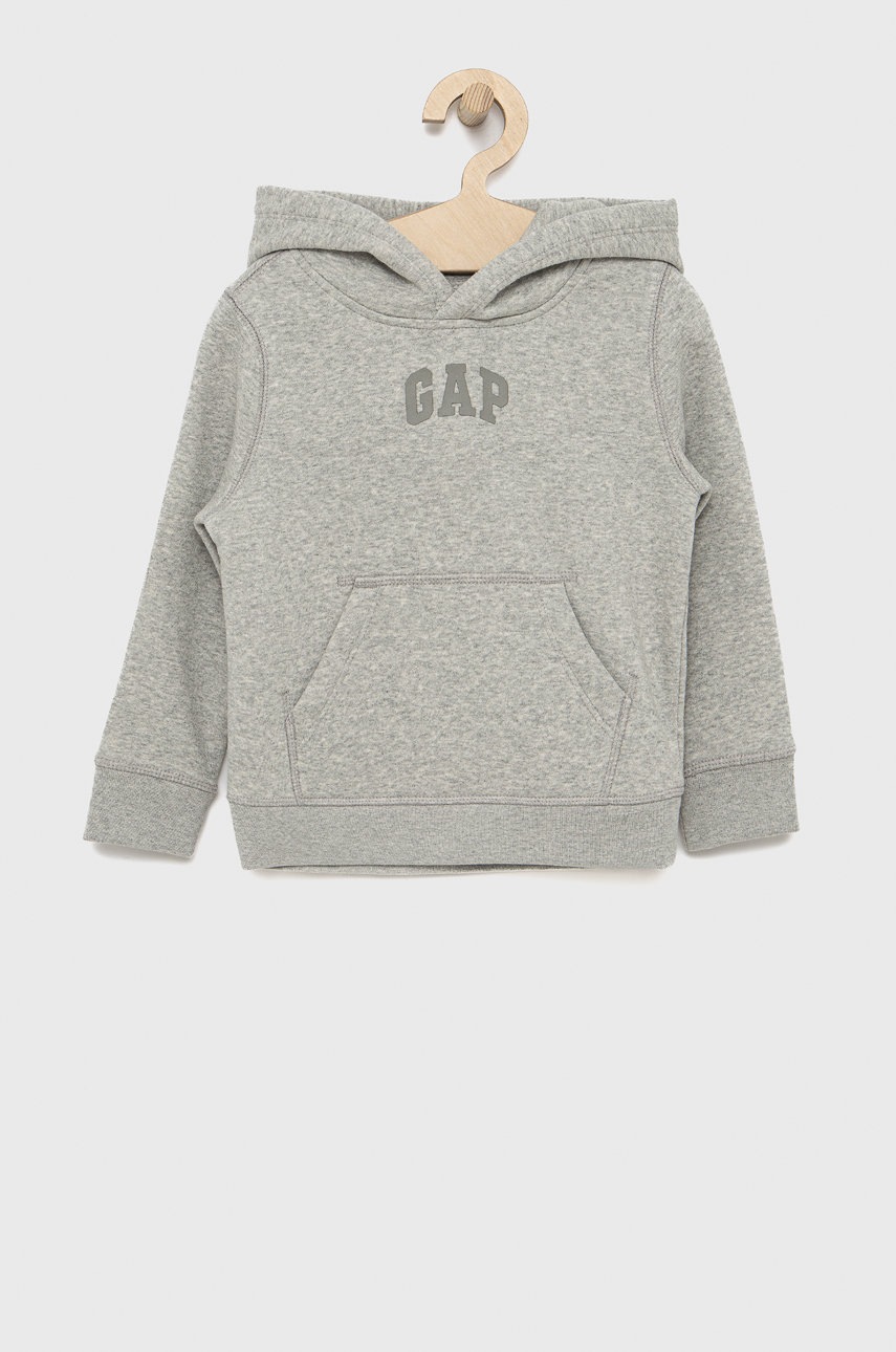 

Детски суичър GAP в сиво меланж на, Сив