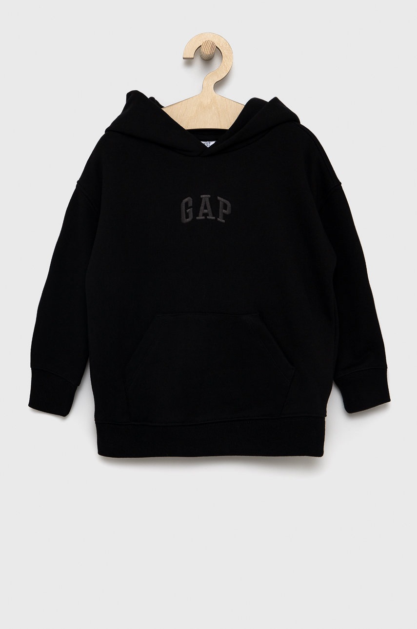 

Детски суичър GAP в черно с апликация, Черен