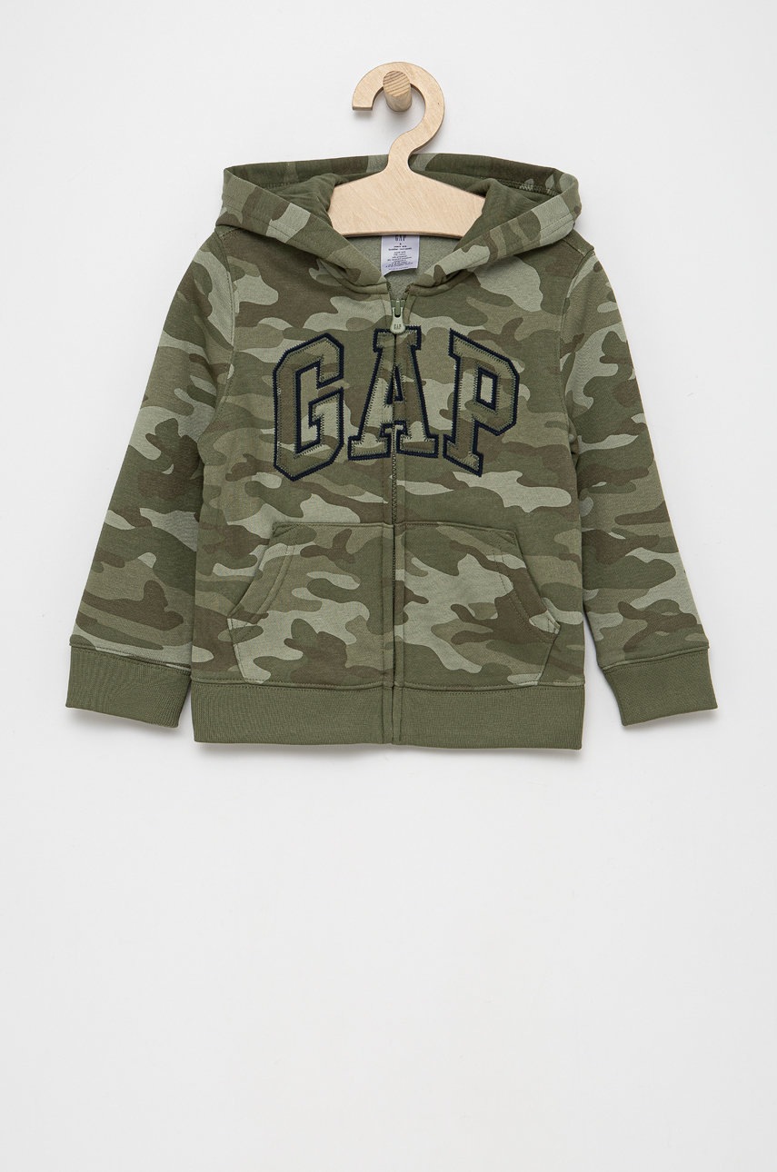 

Детски суичър GAP в зелено с десен, Зелен