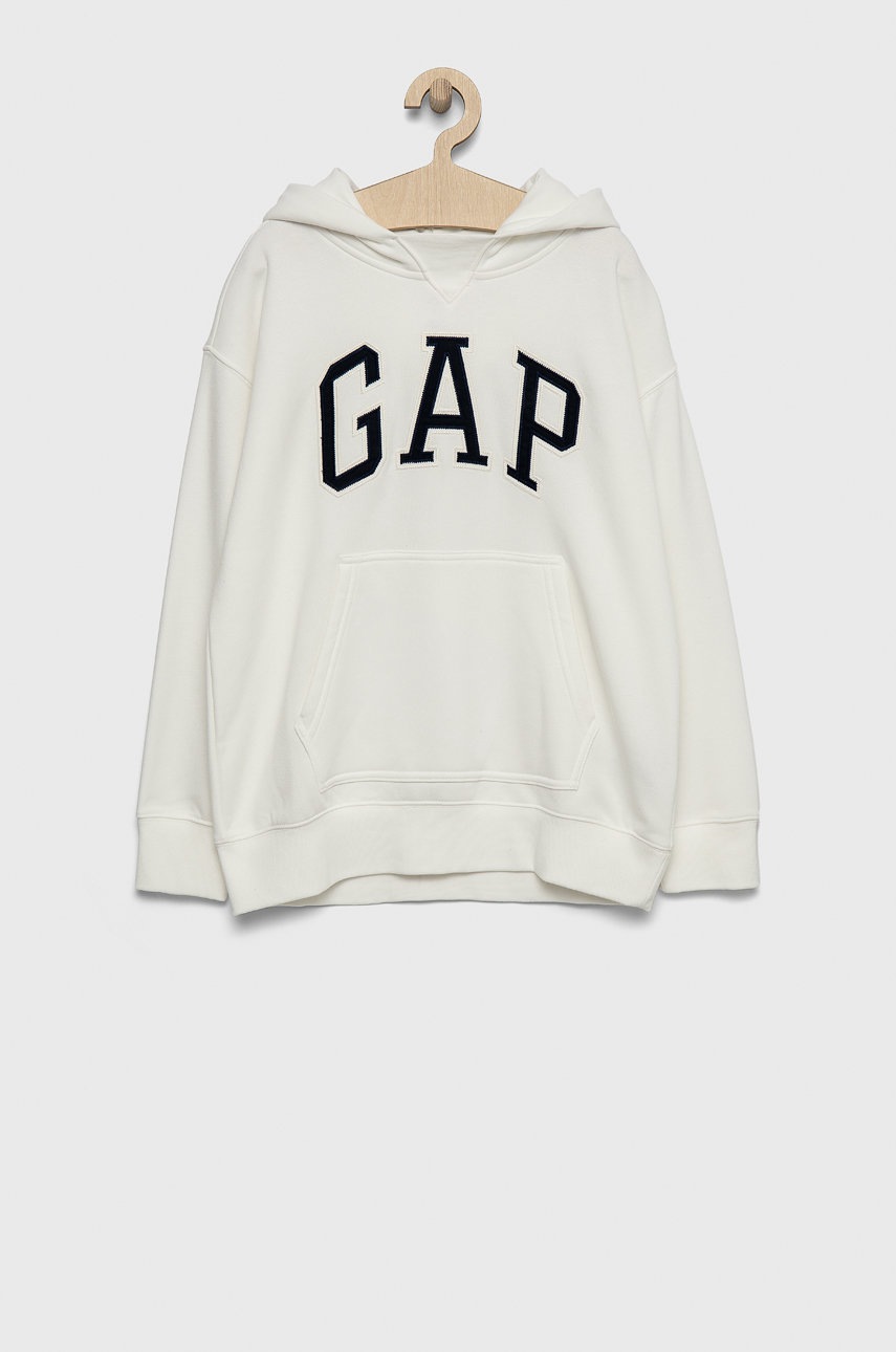 

Детски суичър GAP в бяло с апликация, Бял