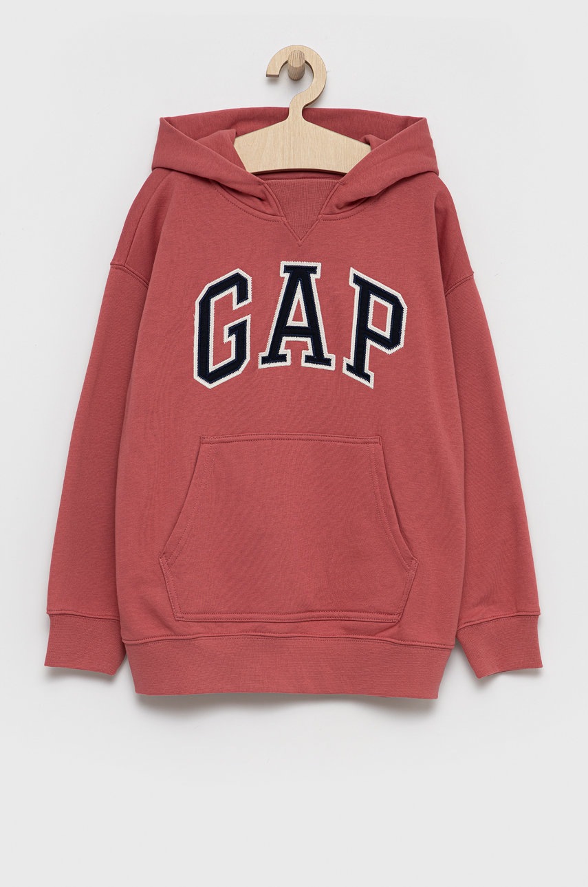 

Детски суичър GAP в розово с апликация, Розов