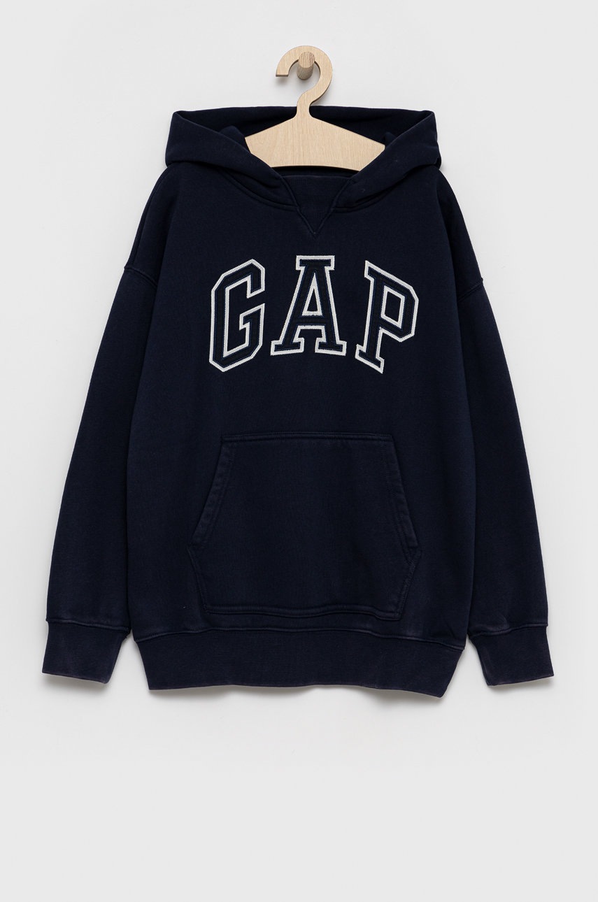 

Детски суичър GAP в тъмносиньо с апликация, Тъмносин