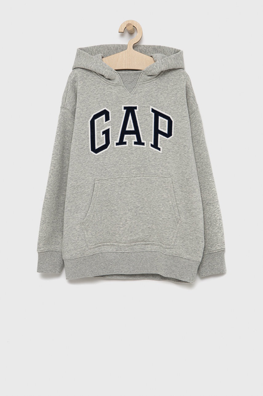 

Детски суичър GAP в сиво с апликация, Сив