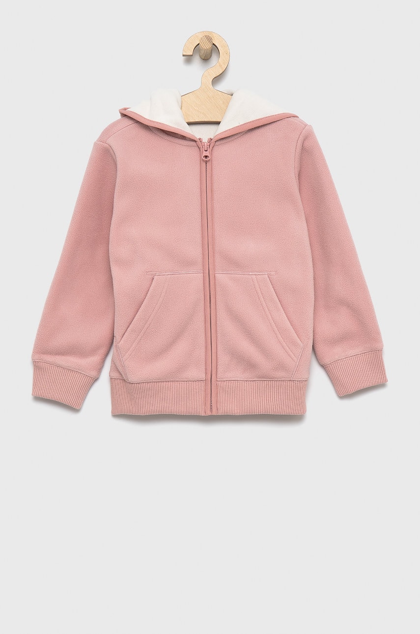 United Colors Of Benetton bluză copii culoarea roz, material neted