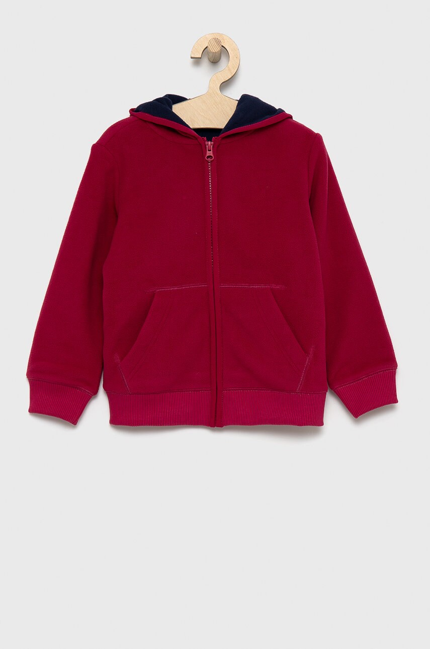 United Colors Of Benetton bluză copii culoarea violet, material neted