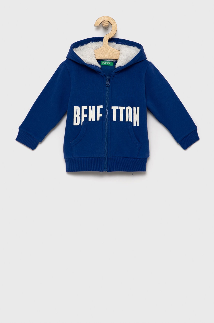 

Детски суичър United Colors of Benetton с принт, Син