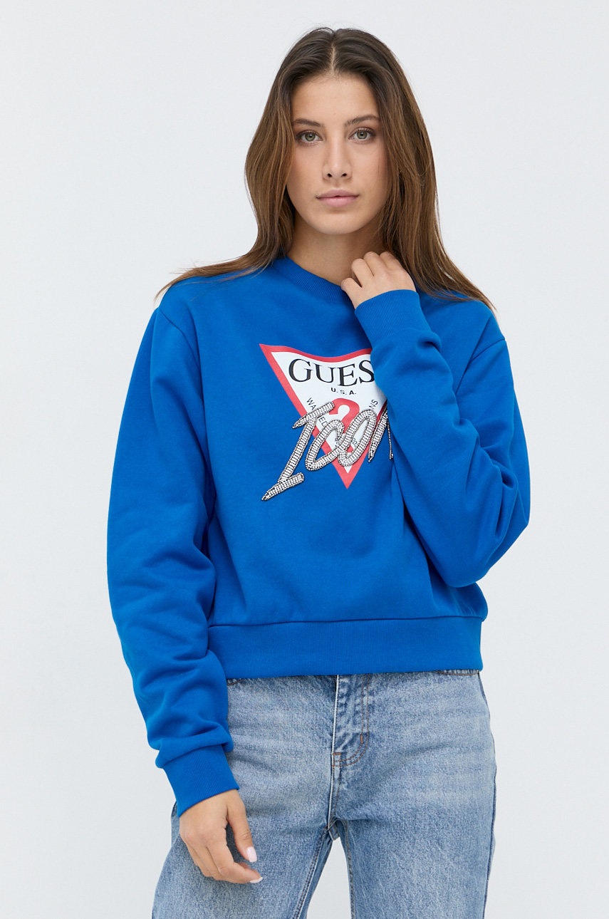 

Суичър Guess дамски с апликация, Син