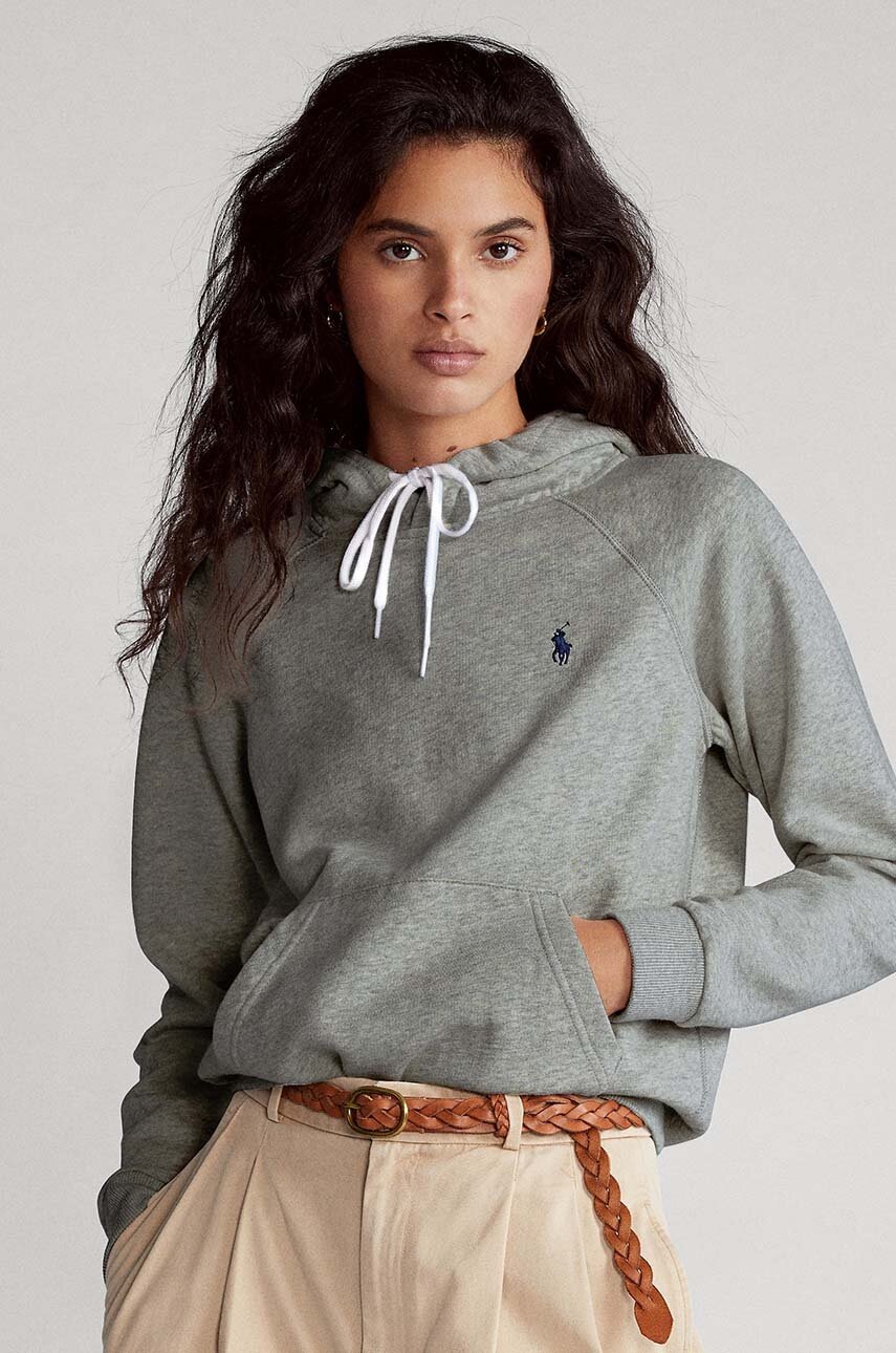 

Суичър Polo Ralph Lauren дамски в меланж на сиво 211794394003, Сив