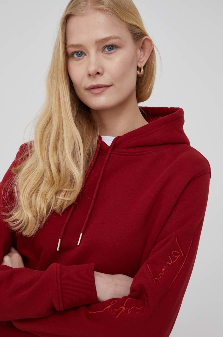 

Суичър Tommy Hilfiger в червено с изчистен дизайн, Червен