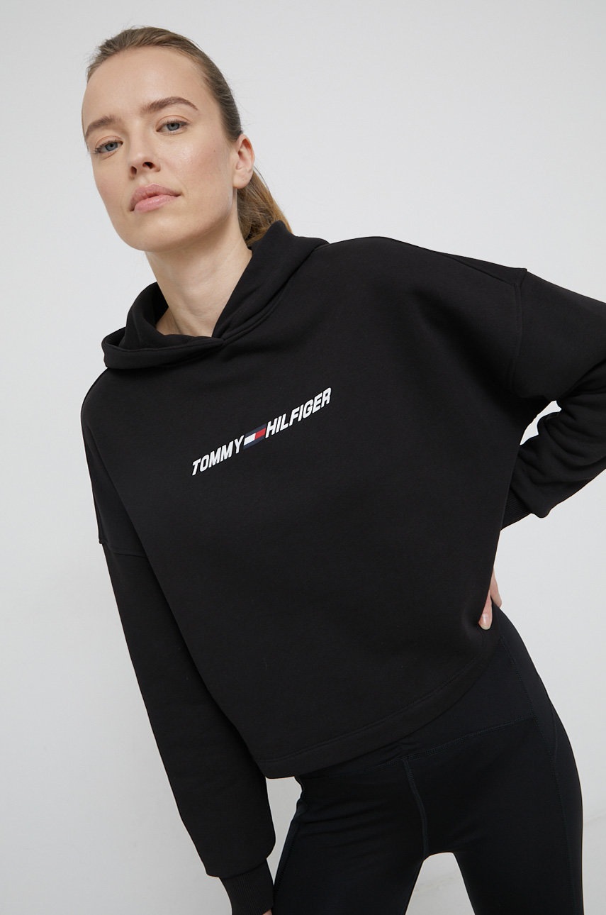 

Кофта Tommy Hilfiger жіноча колір чорний гладка