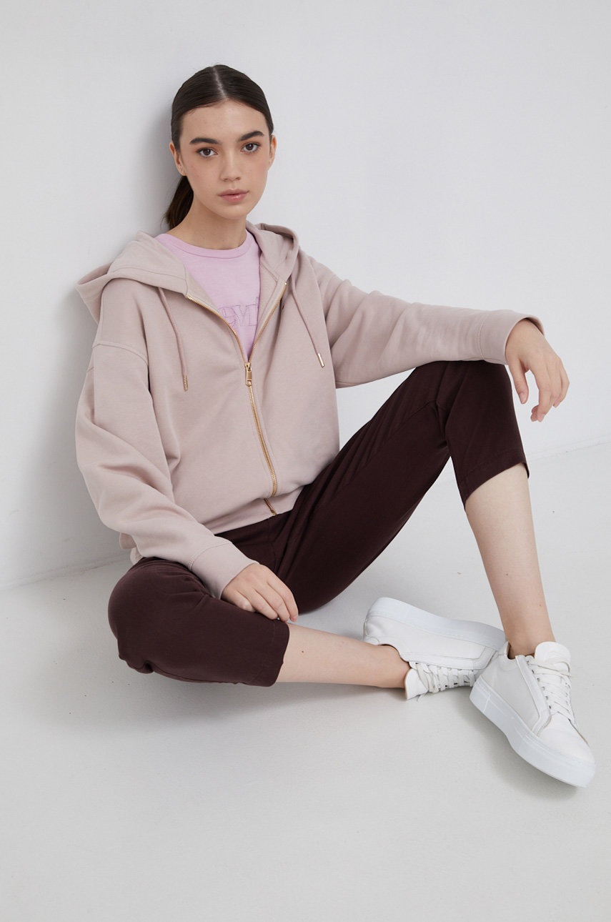 

Хлопковая кофта Tommy Hilfiger женская цвет розовый гладкая
