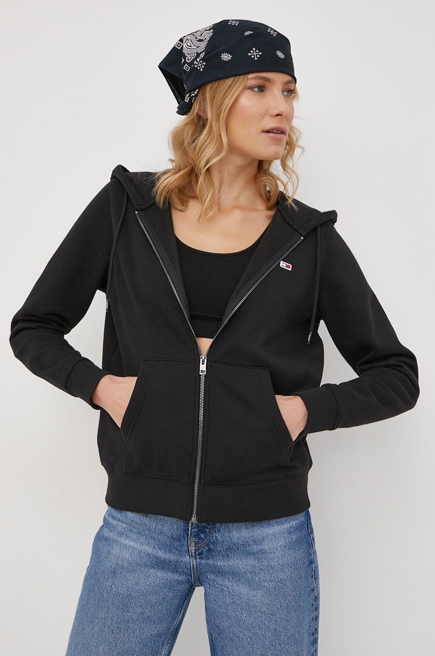 

Кофта Tommy Jeans женская цвет чёрный меланж