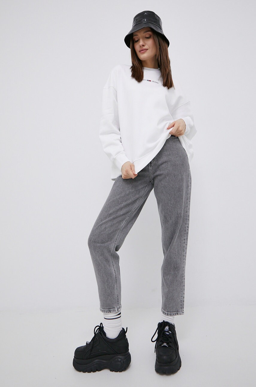 

Кофта Tommy Jeans жіноча колір білий однотонна