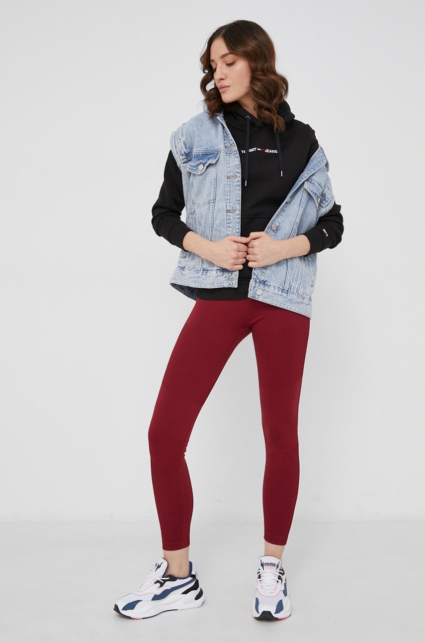 

Кофта Tommy Jeans женская цвет чёрный гладкая