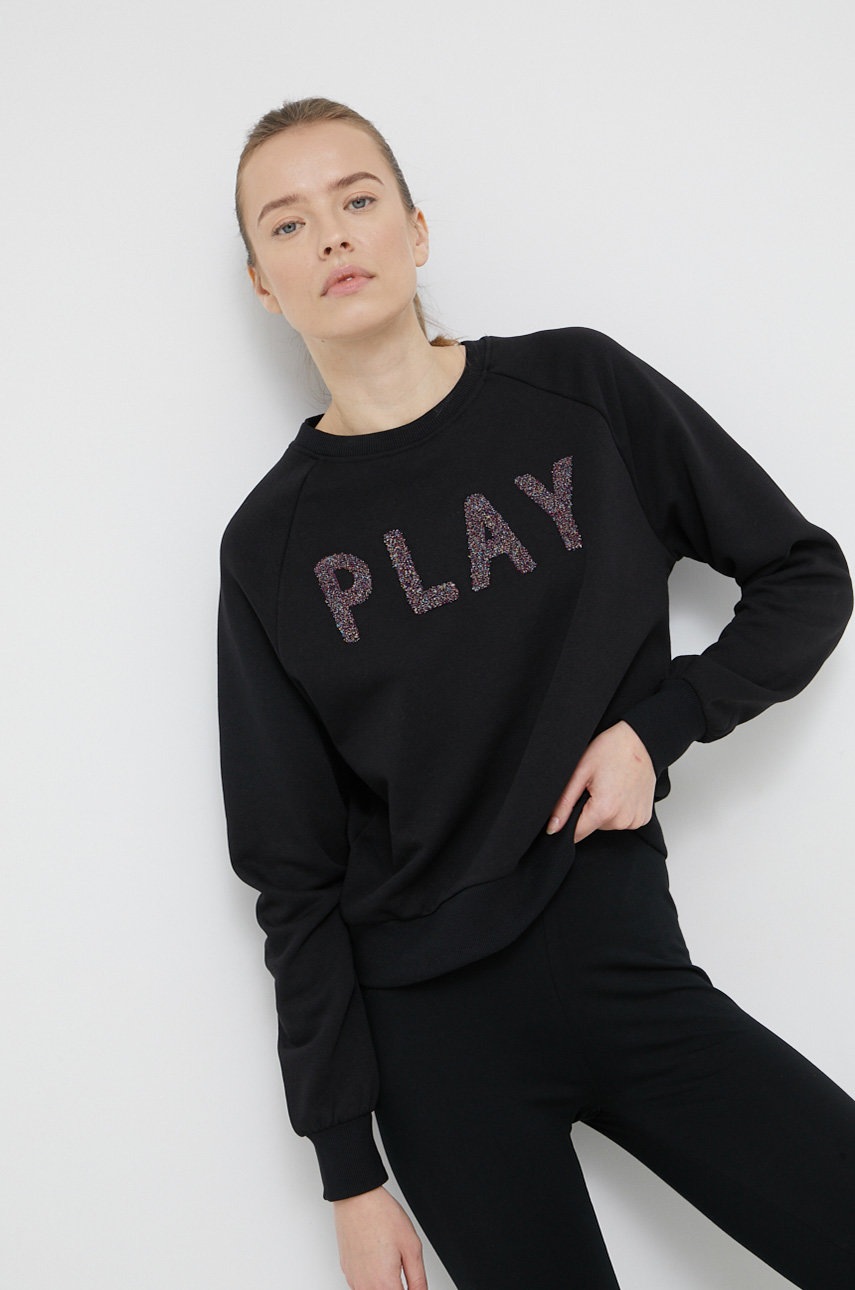 

Суичър Only Play дамски в черно с изчистен дизайн, Черен