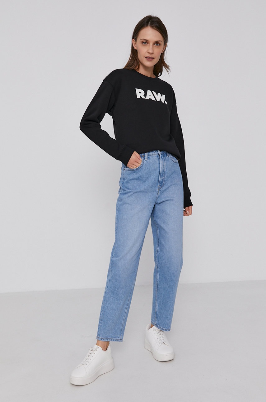 

Кофта G-Star Raw женская цвет чёрный с принтом