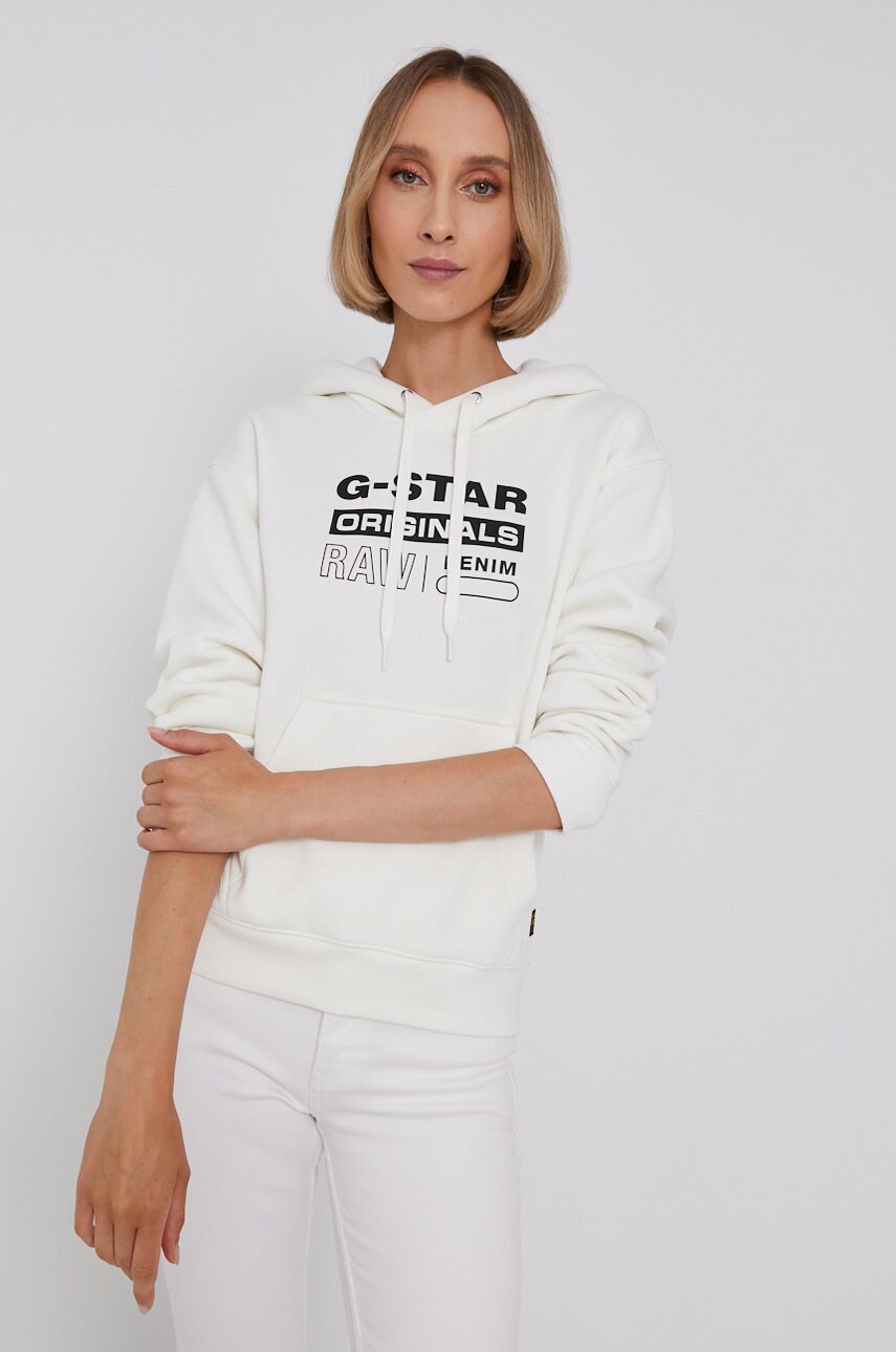 

Кофта G-Star Raw женская цвет белый с принтом